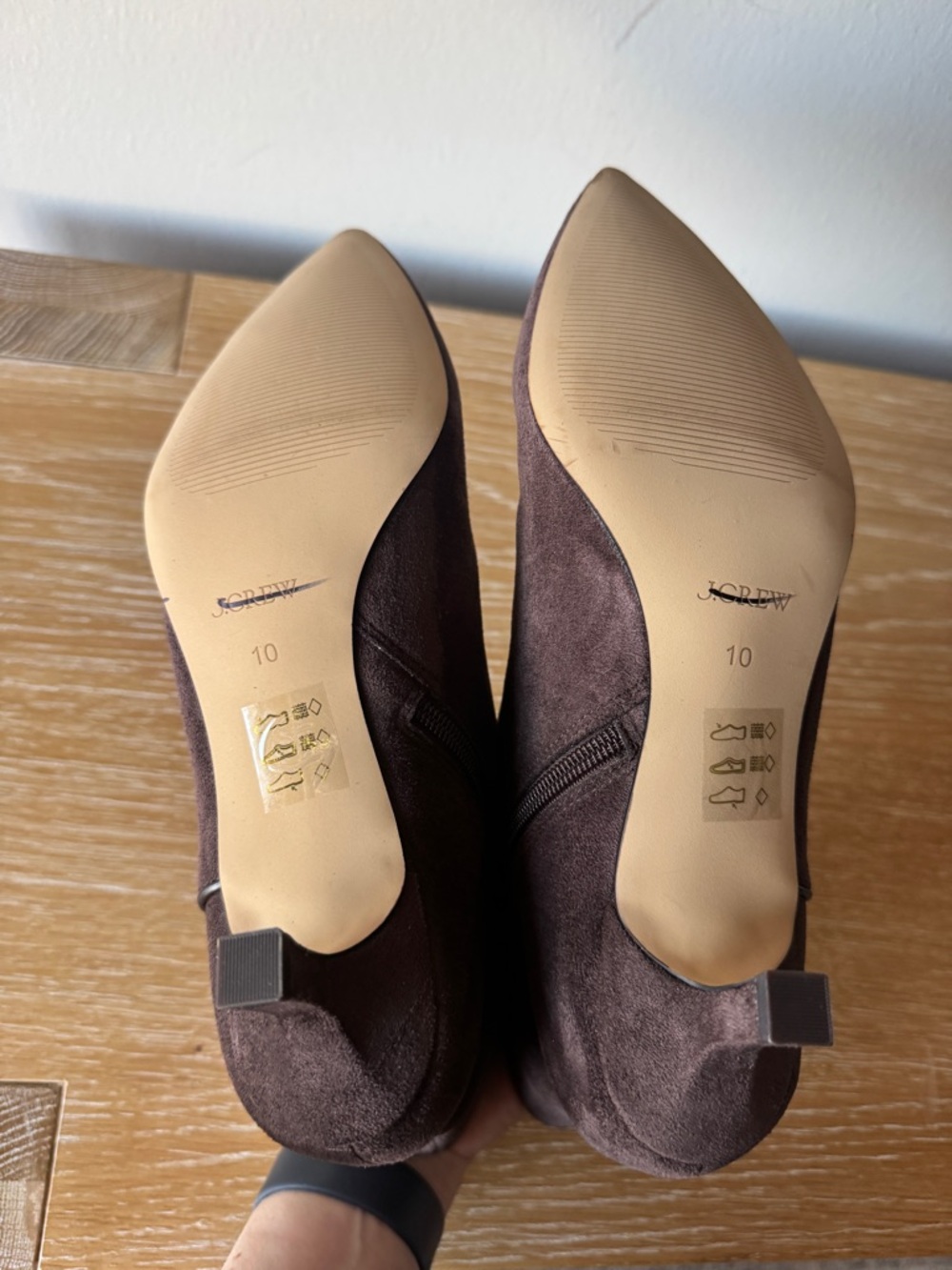 NWOB! J. CREW FACTORY Women’s Sueded Pointy-Toe Boots Rustic Brown Size 10 - Picture 5 of 13